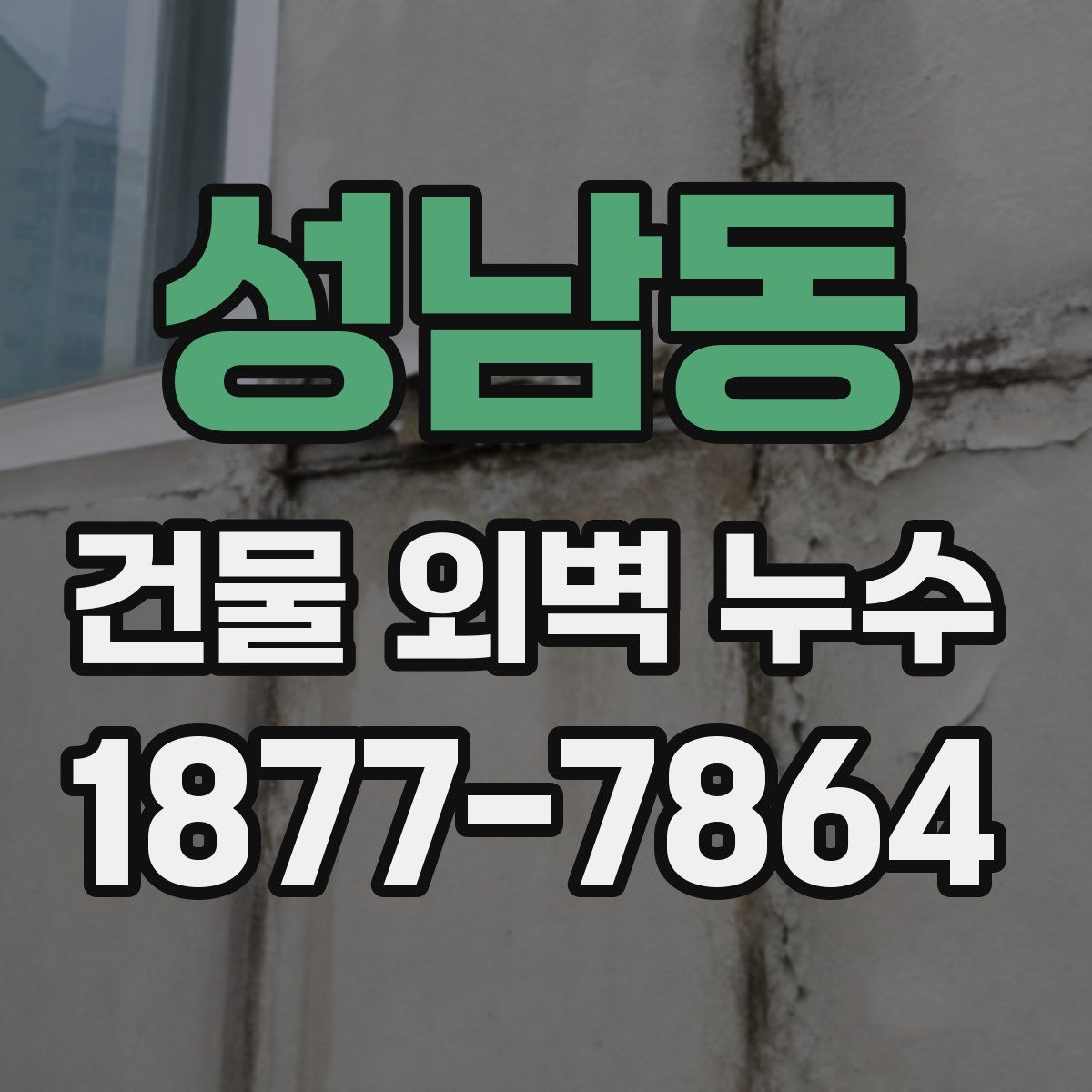 성남동 건물 외벽 누수