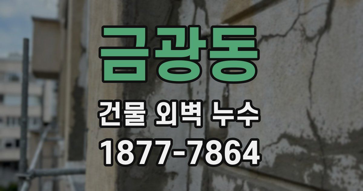 금광동 건물 외벽 누수
