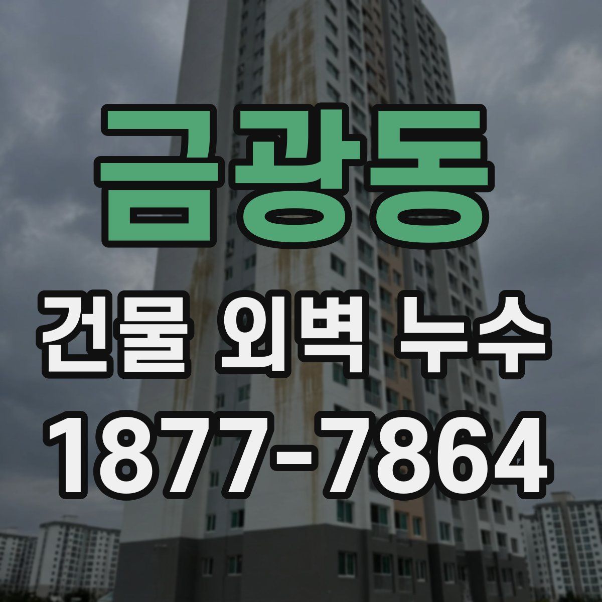 금광동 건물 외벽 누수