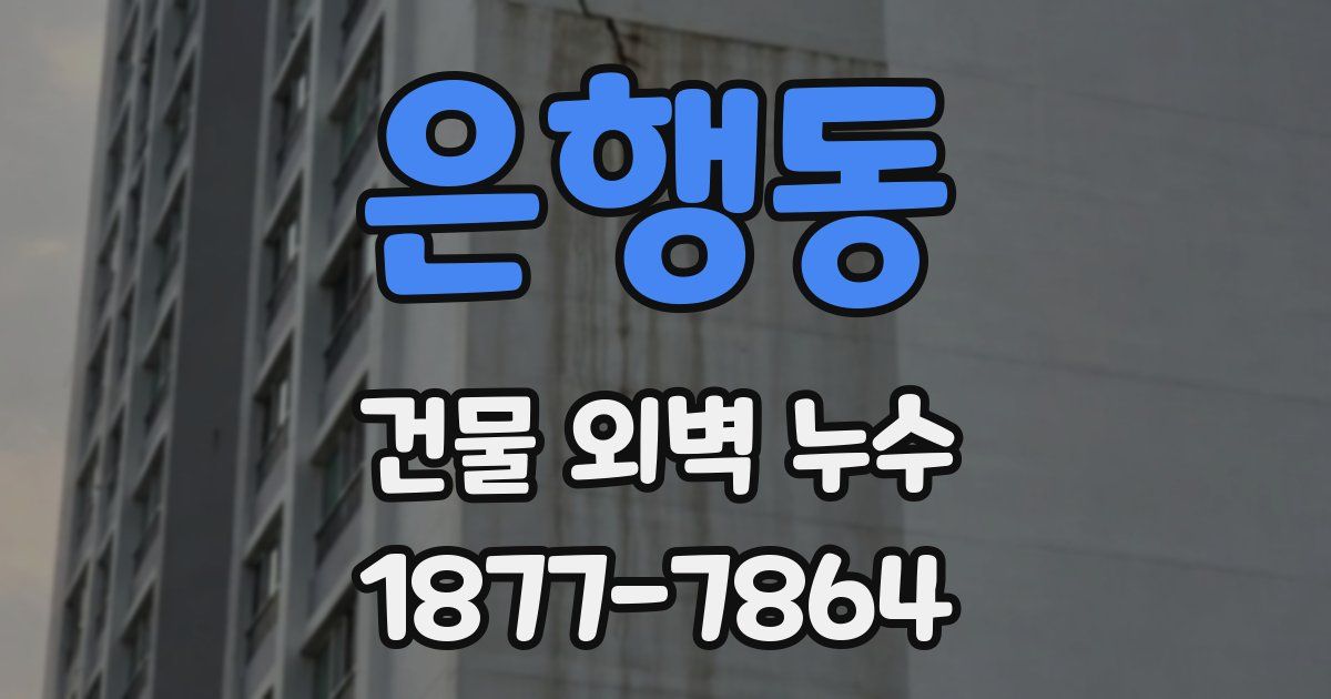 은행동 건물 외벽 누수