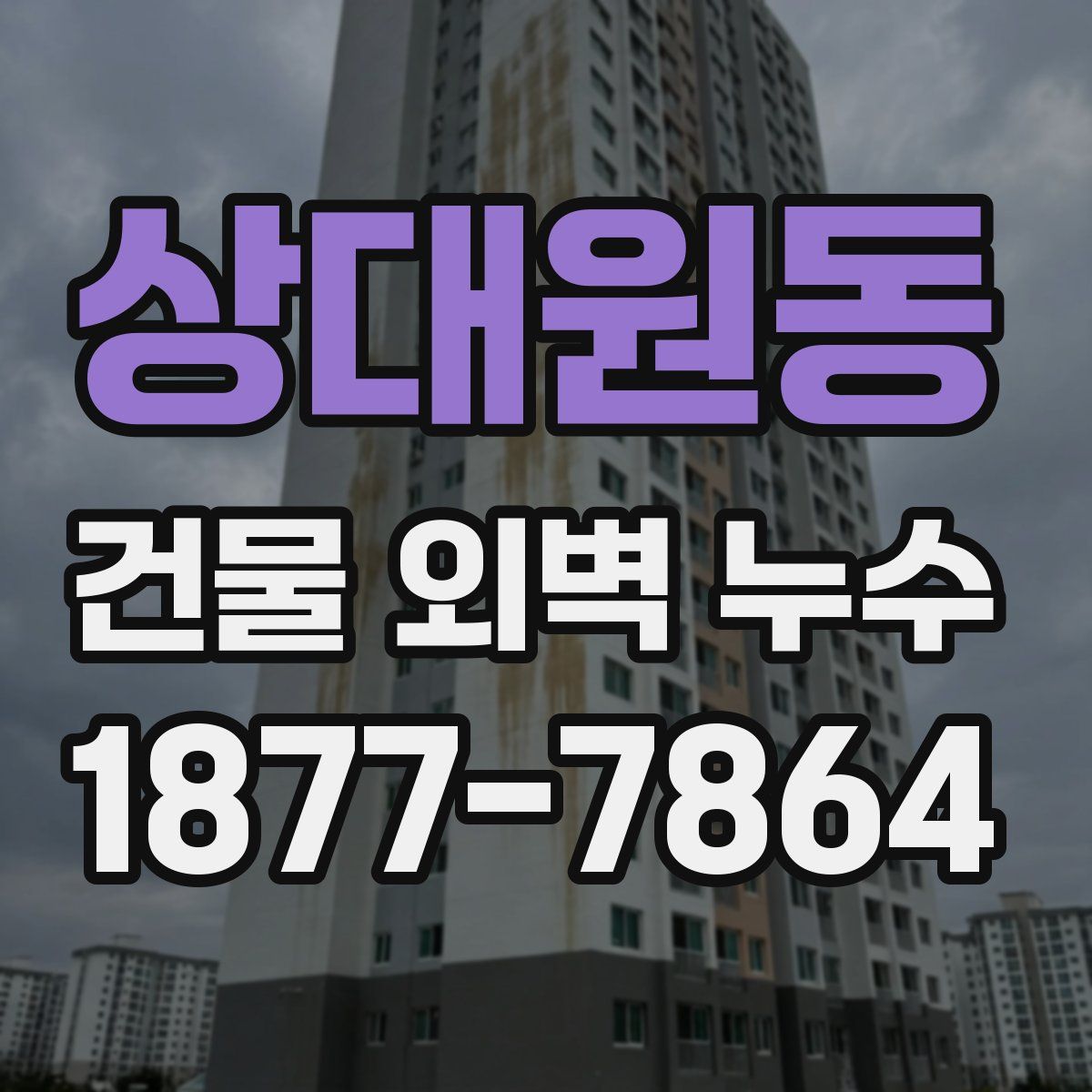상대원동 건물 외벽 누수