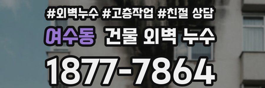 여수동 건물 외벽 누수