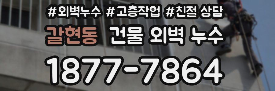 갈현동 건물 외벽 누수