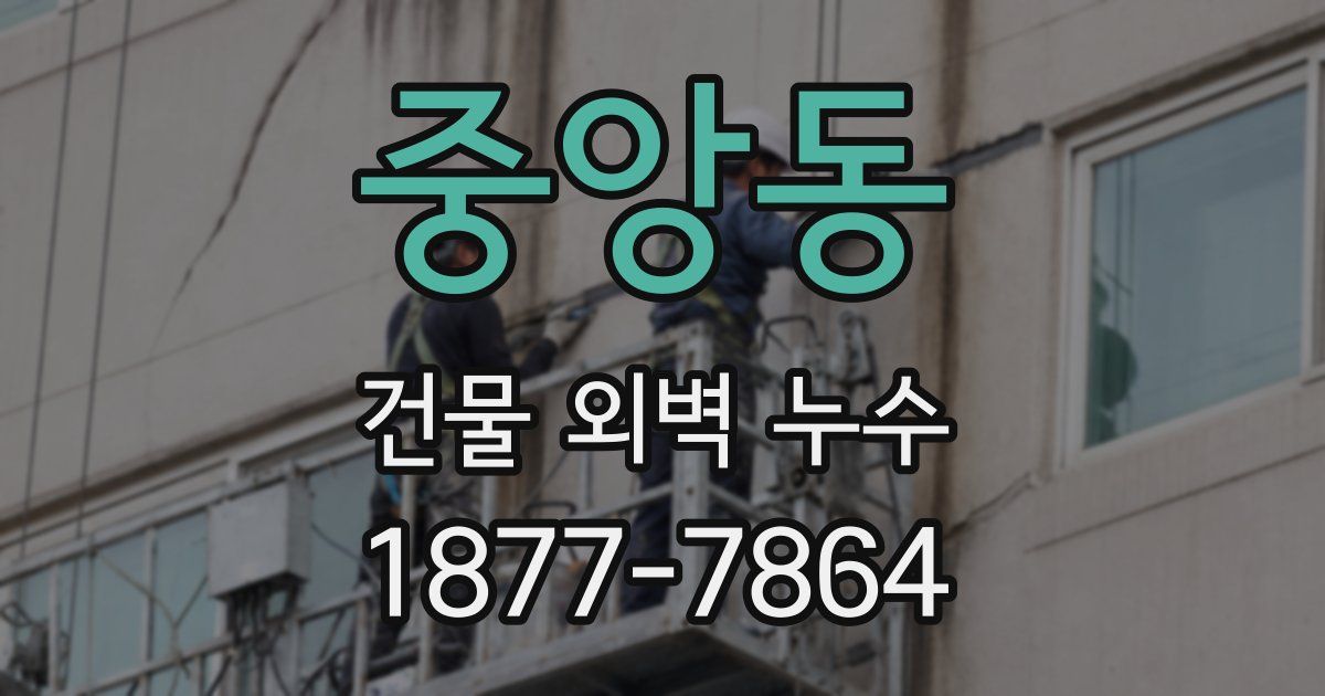 중앙동 건물 외벽 누수