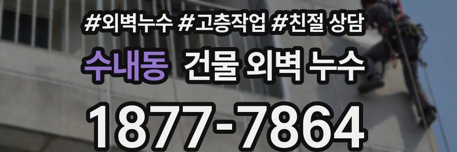수내동 건물 외벽 누수