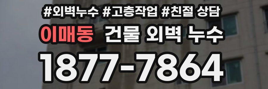 이매동 건물 외벽 누수