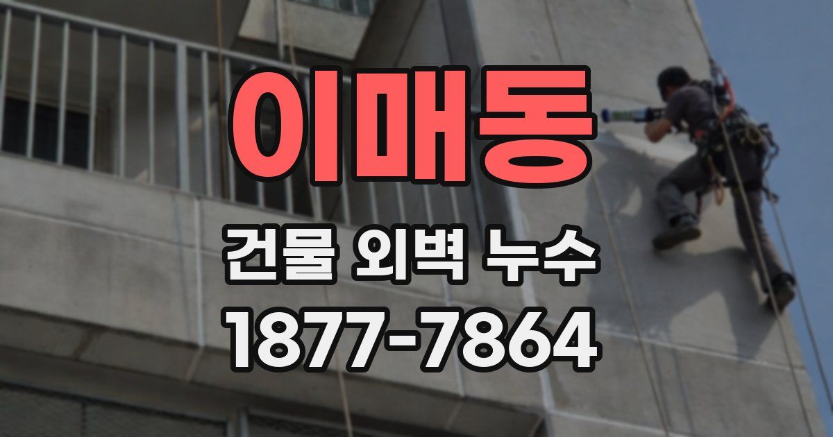 이매동 건물 외벽 누수
