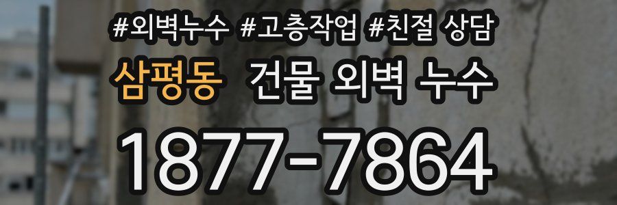 삼평동 건물 외벽 누수
