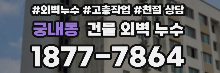 궁내동 건물 외벽 누수