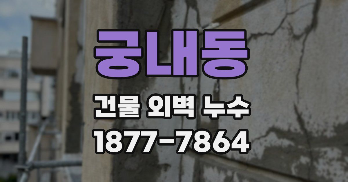 궁내동 건물 외벽 누수