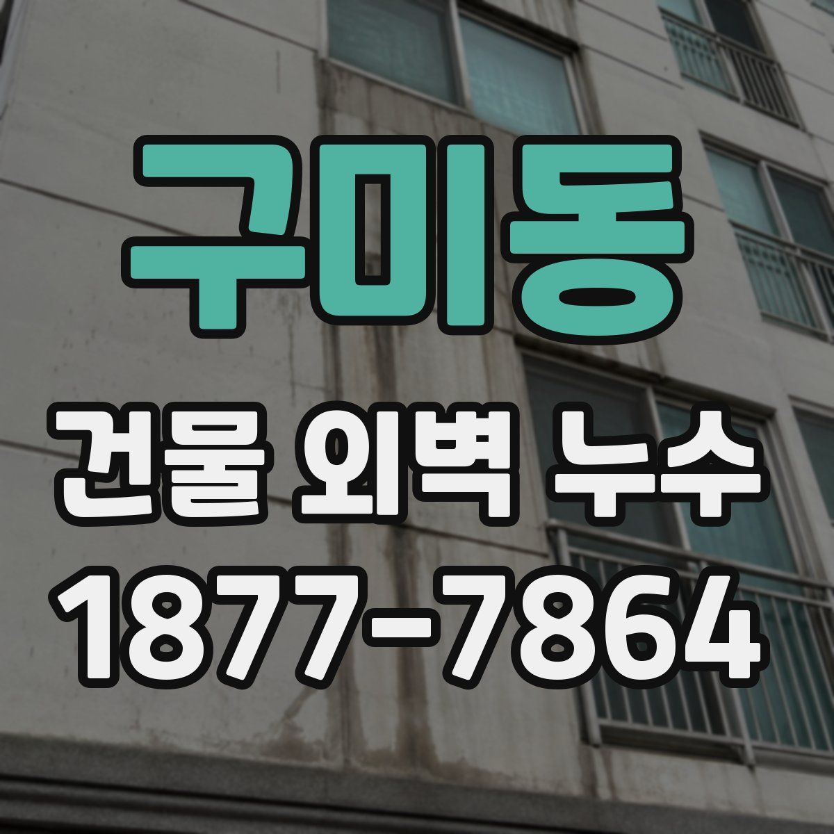 구미동 건물 외벽 누수