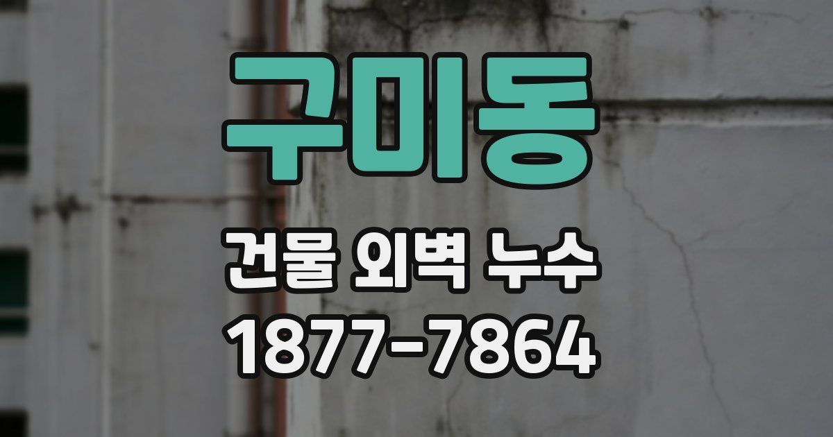 구미동 건물 외벽 누수