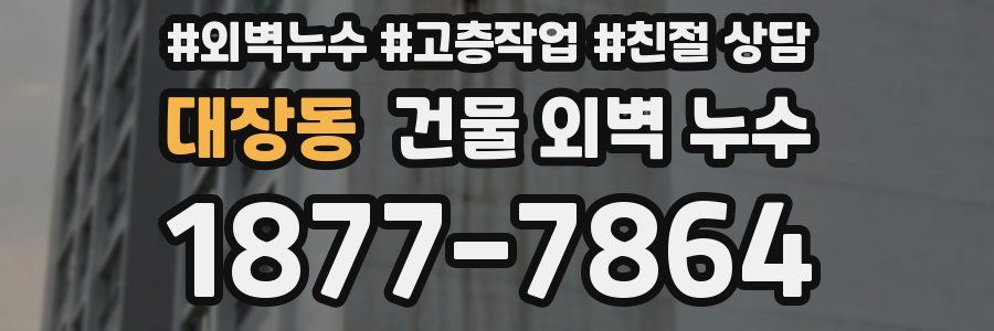 대장동 건물 외벽 누수