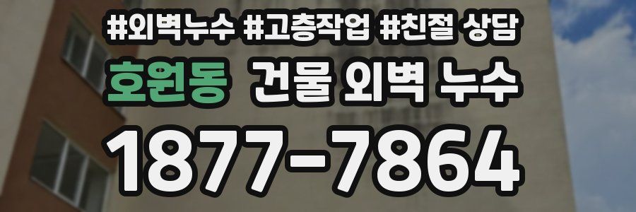호원동 건물 외벽 누수