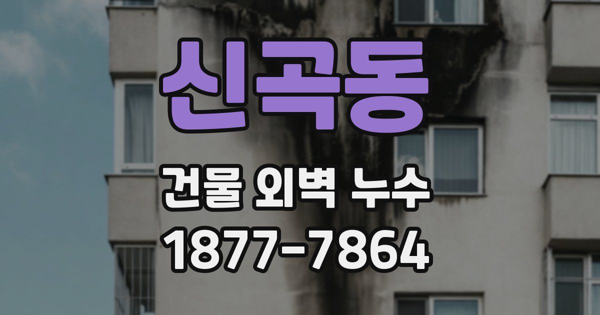 신곡동 건물 외벽 누수
