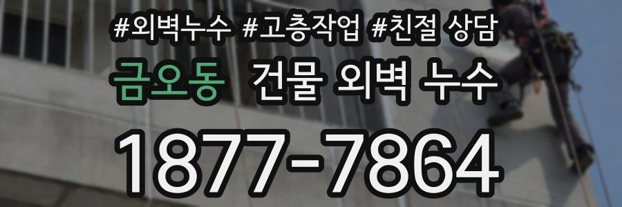 금오동 건물 외벽 누수