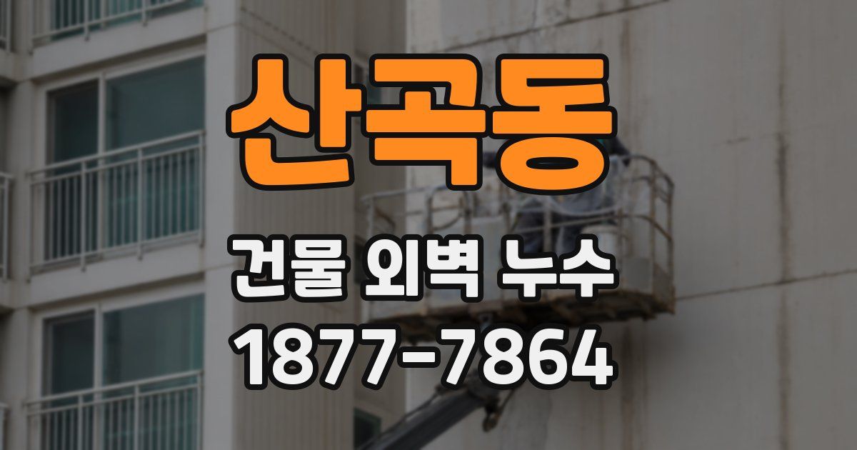 산곡동 건물 외벽 누수