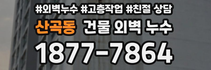 산곡동 건물 외벽 누수