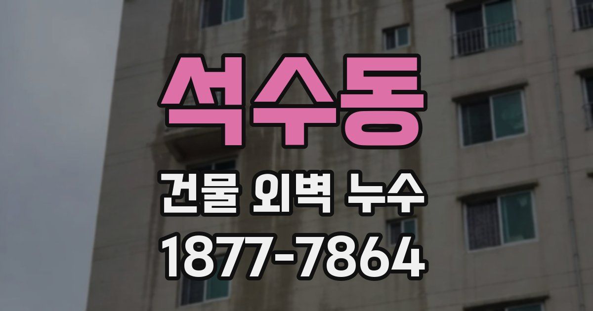 석수동 건물 외벽 누수