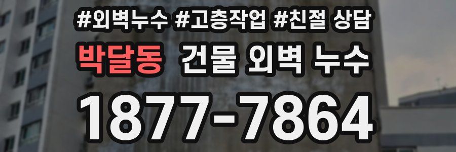 박달동 건물 외벽 누수