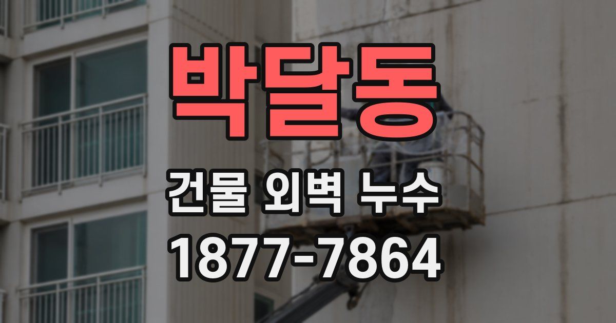 박달동 건물 외벽 누수