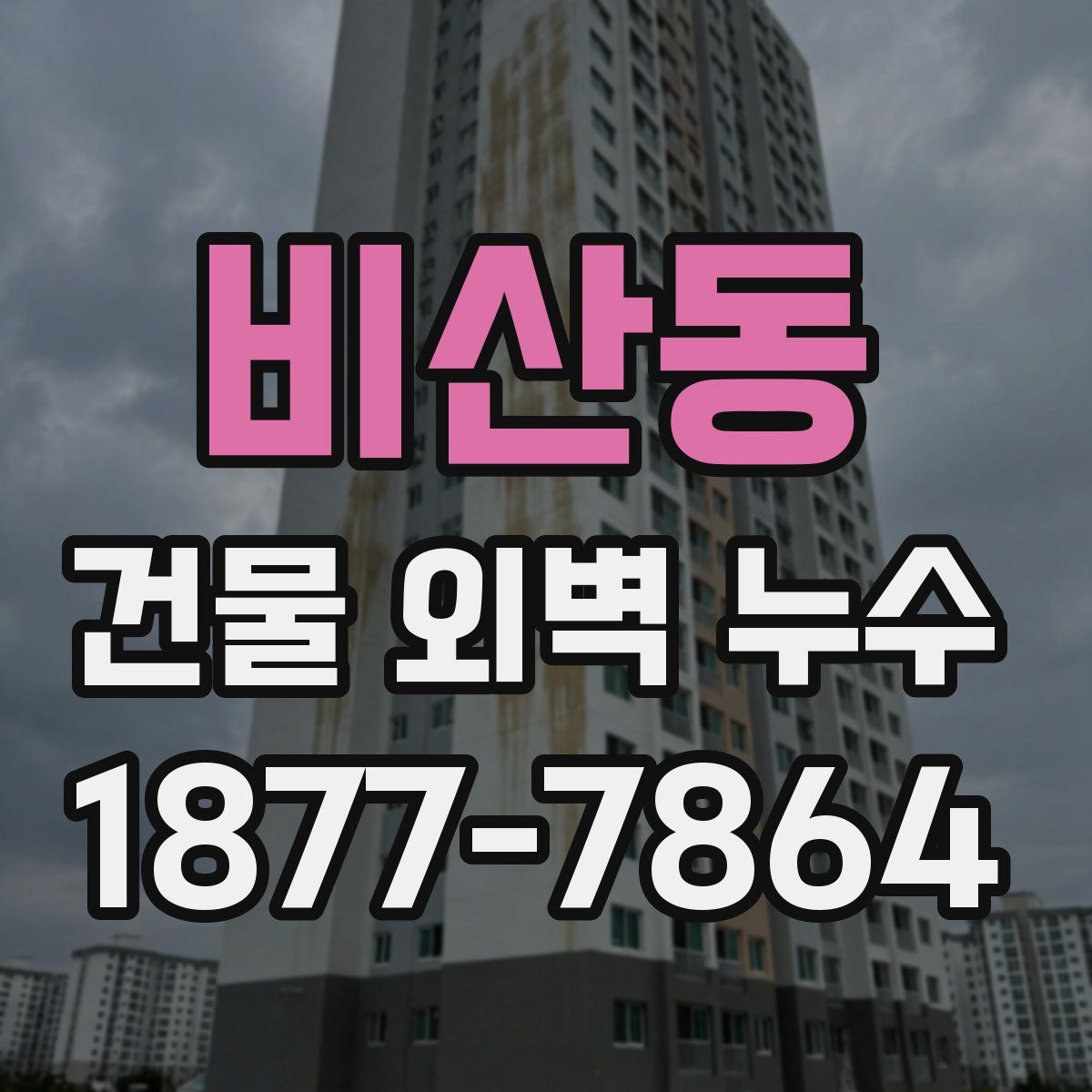 비산동 건물 외벽 누수
