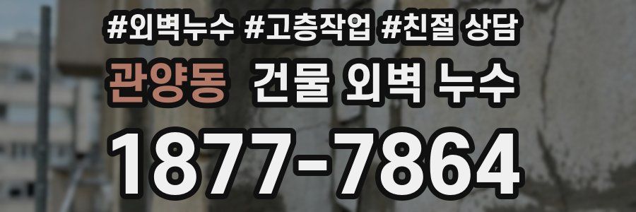 관양동 건물 외벽 누수
