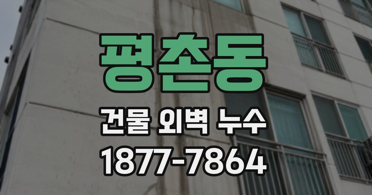 평촌동 건물 외벽 누수