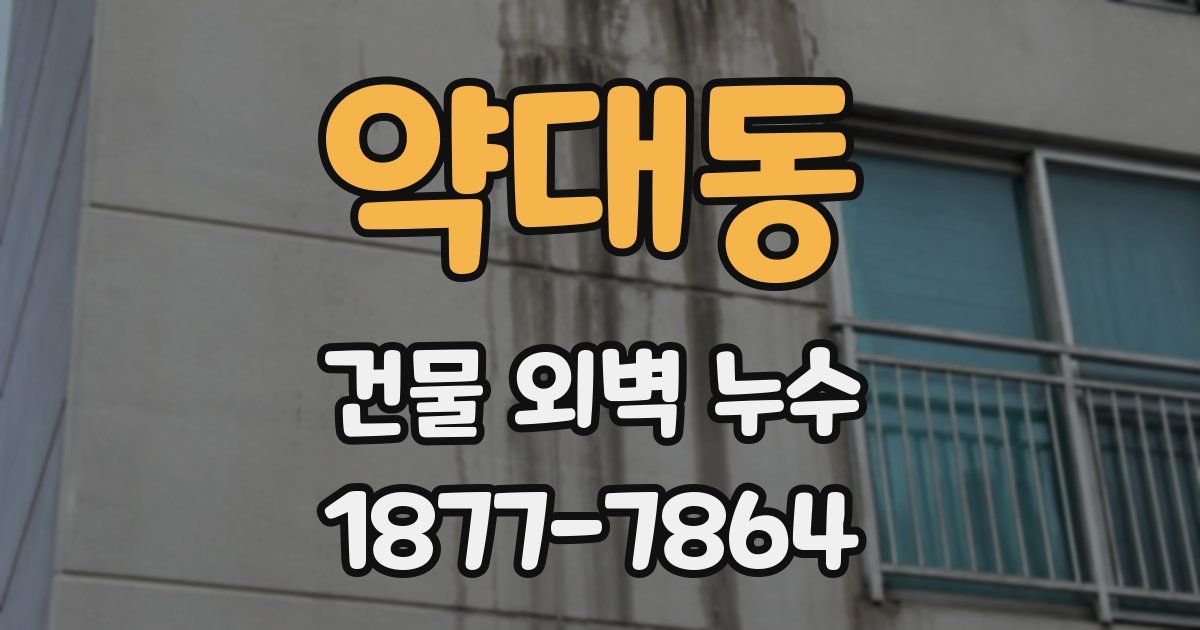 약대동 건물 외벽 누수