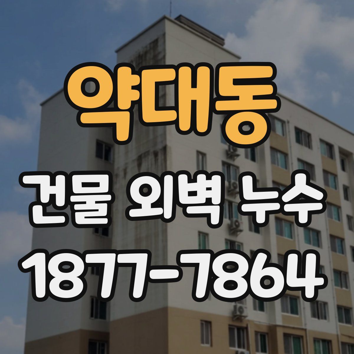 약대동 건물 외벽 누수