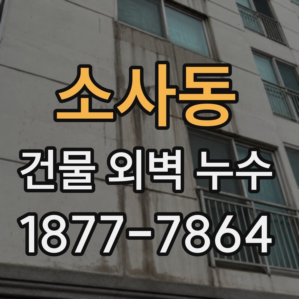 소사동 건물 외벽 누수