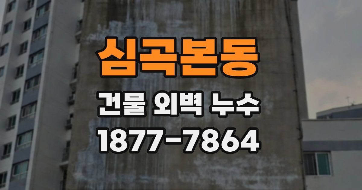 심곡본동 건물 외벽 누수