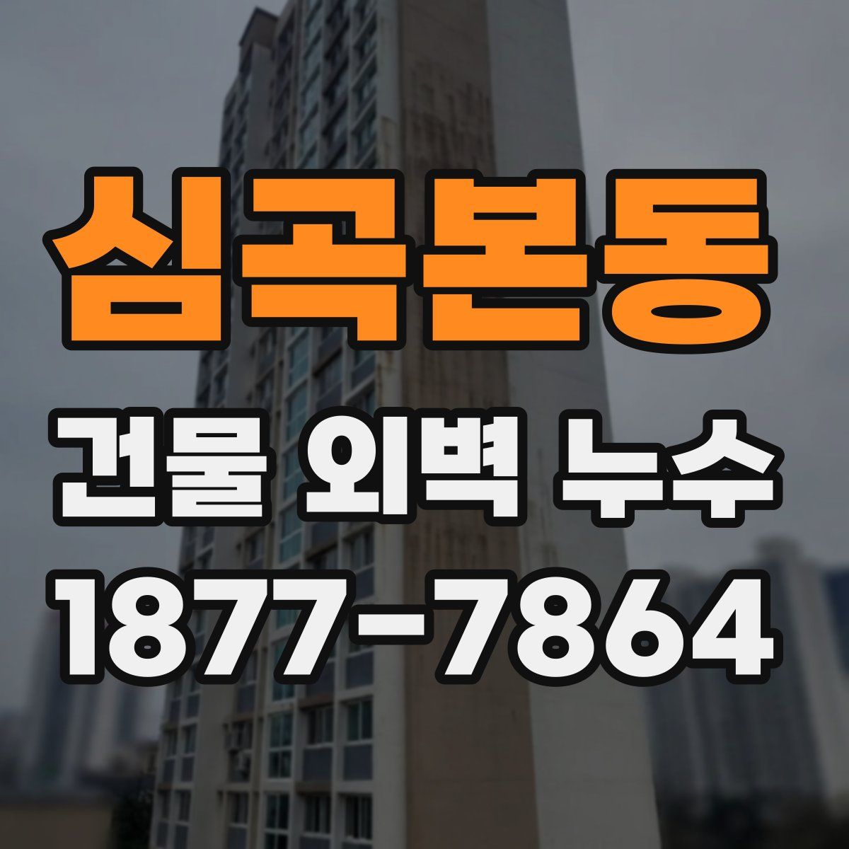 심곡본동 건물 외벽 누수