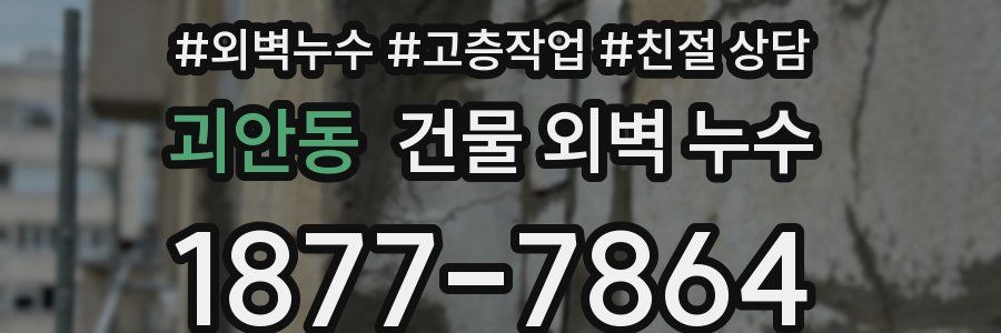 괴안동 건물 외벽 누수