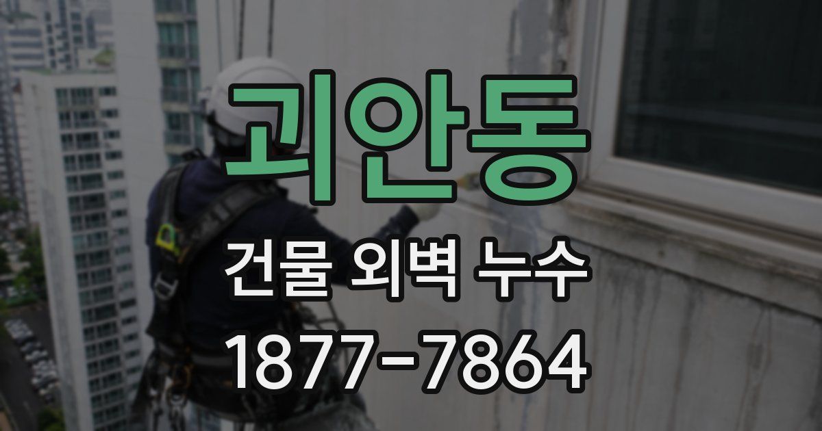 괴안동 건물 외벽 누수