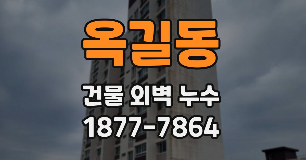 옥길동 건물 외벽 누수