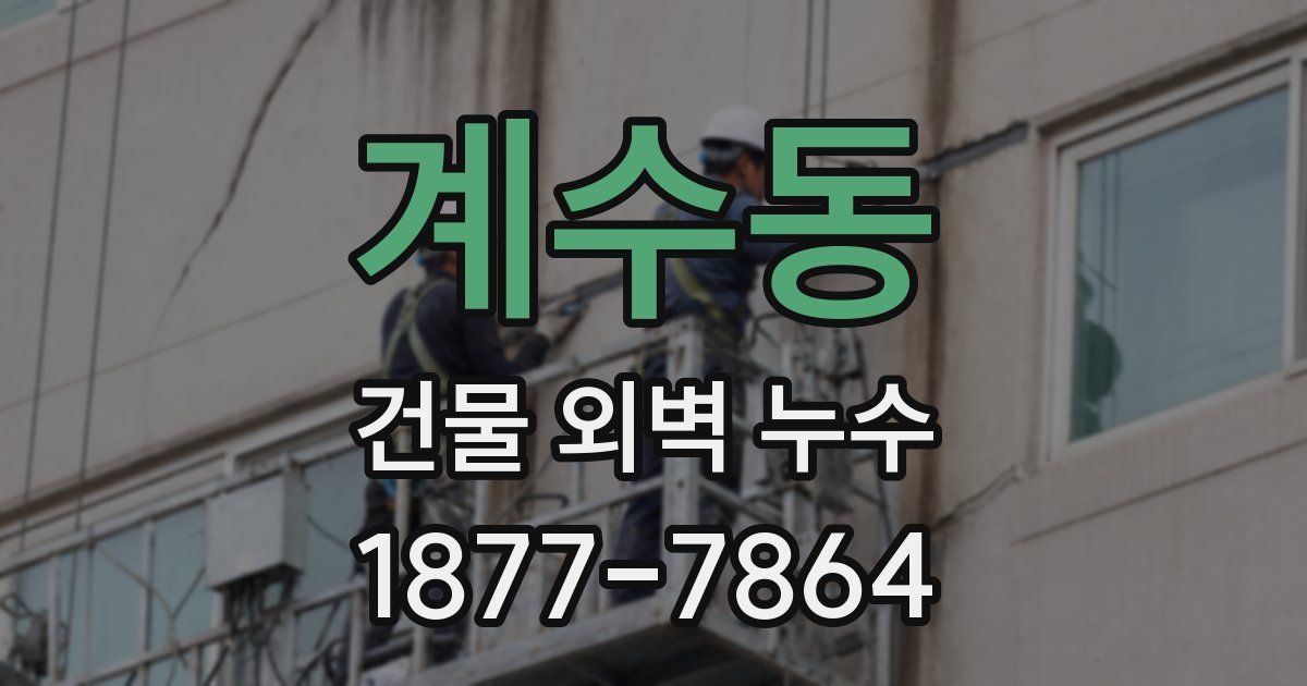 계수동 건물 외벽 누수