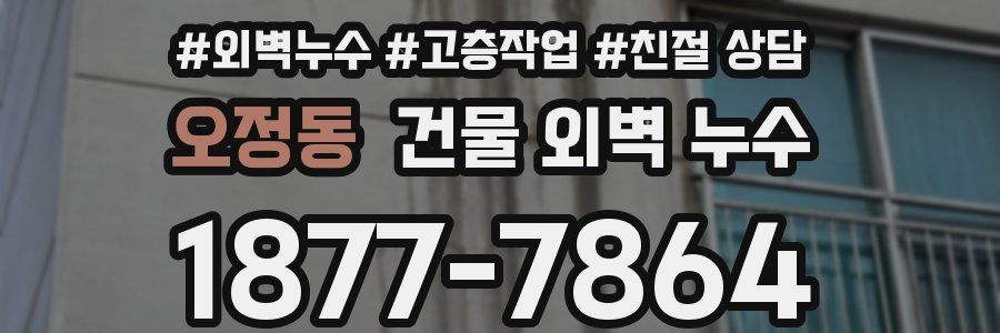 오정동 건물 외벽 누수