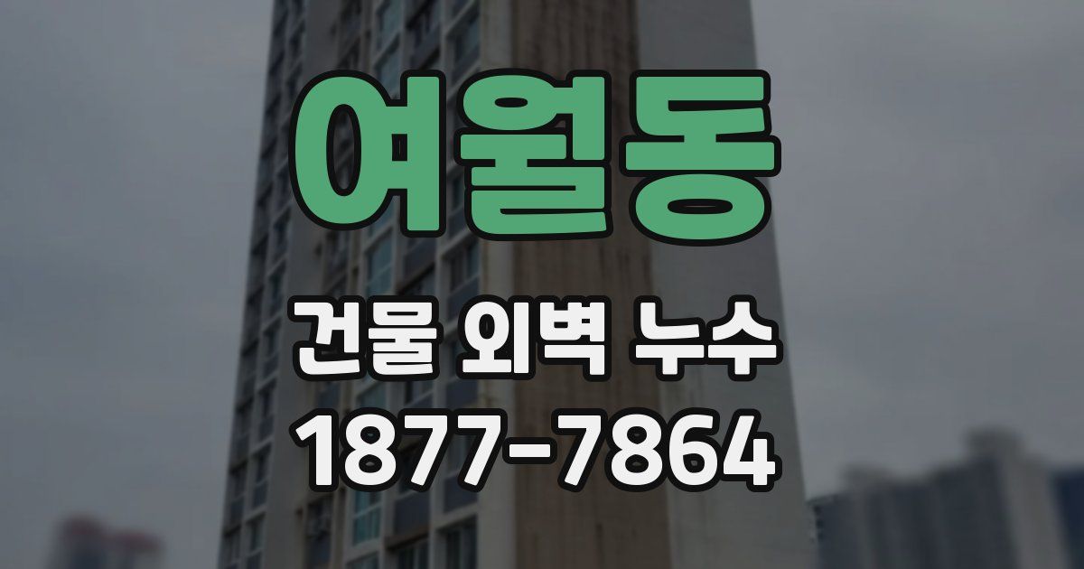 여월동 건물 외벽 누수