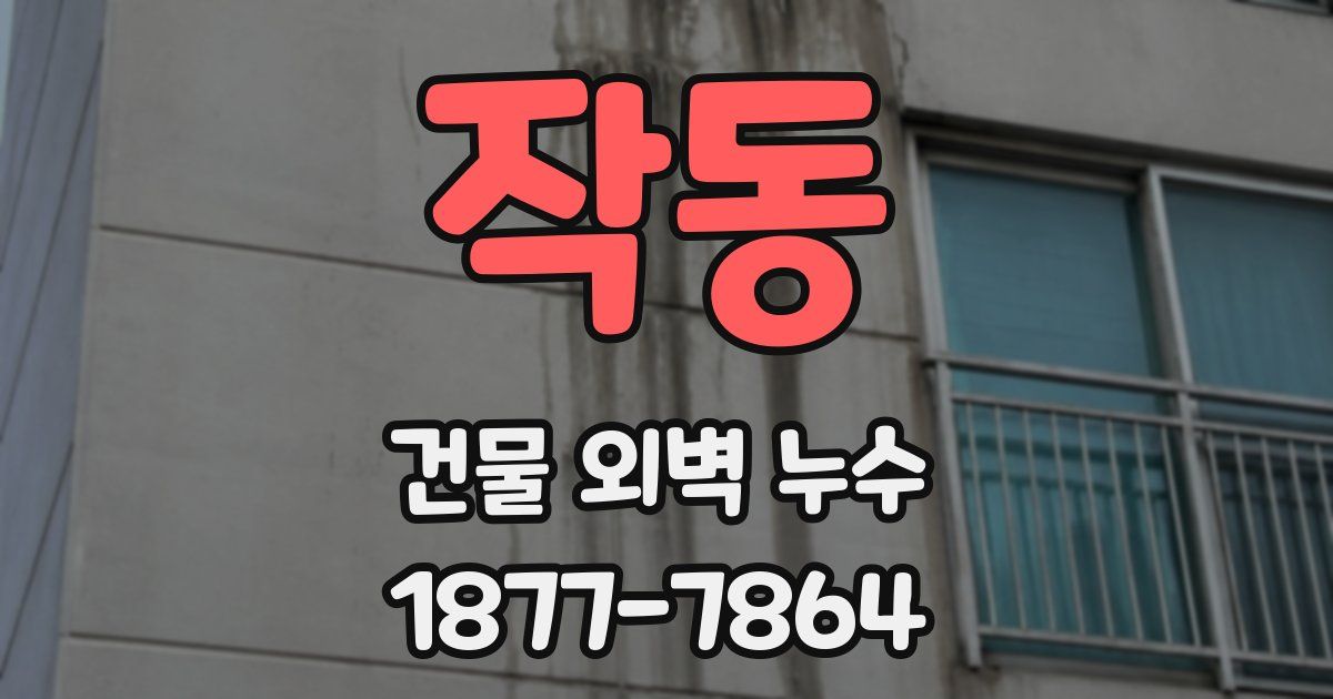 작동 건물 외벽 누수