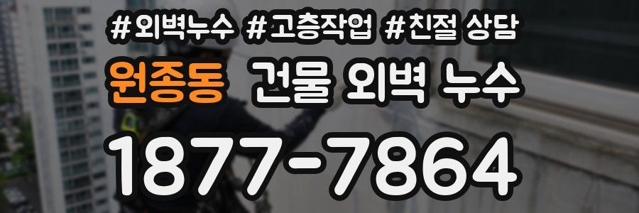 원종동 건물 외벽 누수