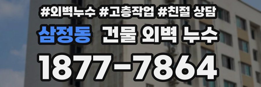 삼정동 건물 외벽 누수