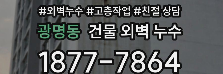 광명동 건물 외벽 누수