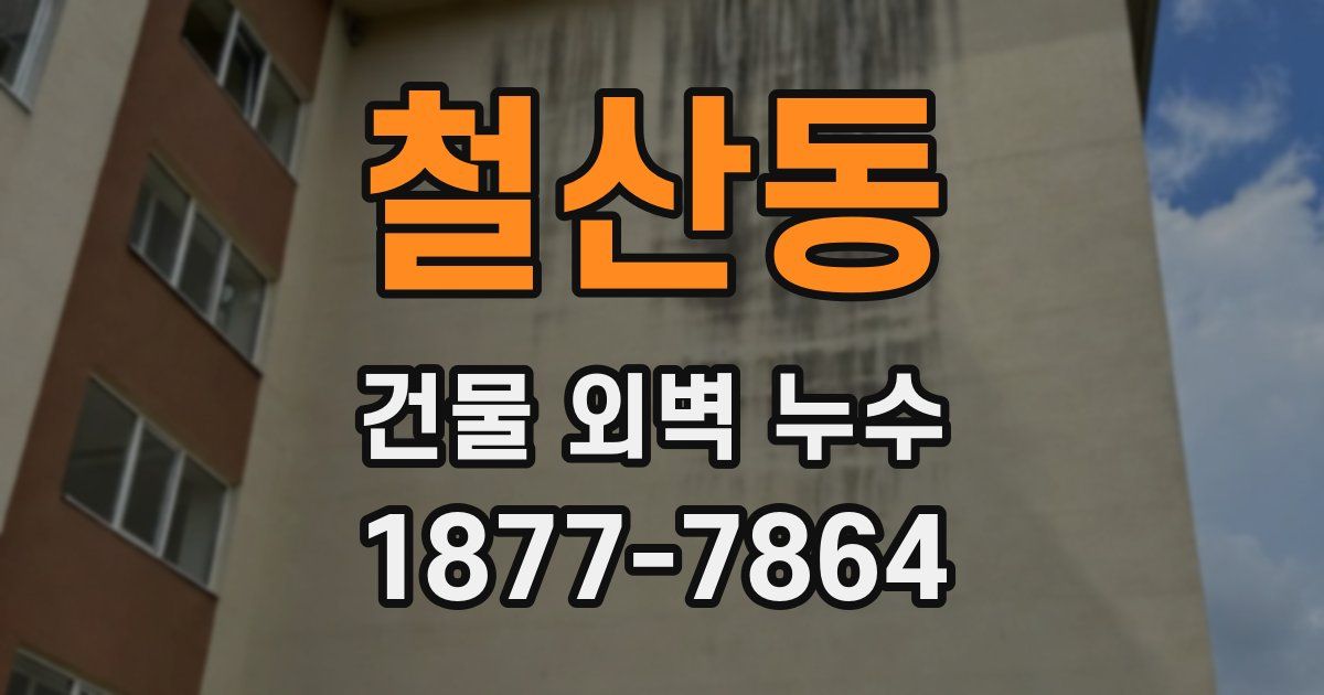 철산동 건물 외벽 누수