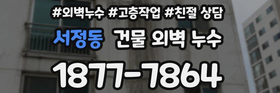 서정동 건물 외벽 누수