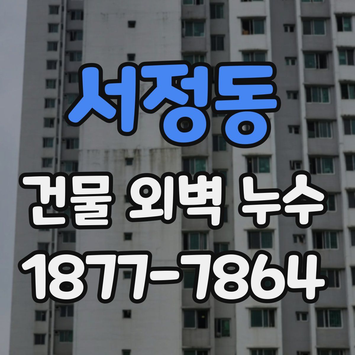 서정동 건물 외벽 누수
