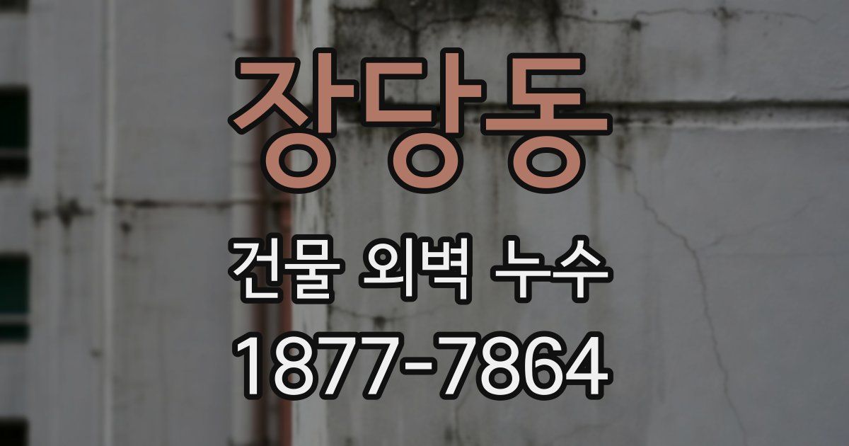 장당동 건물 외벽 누수