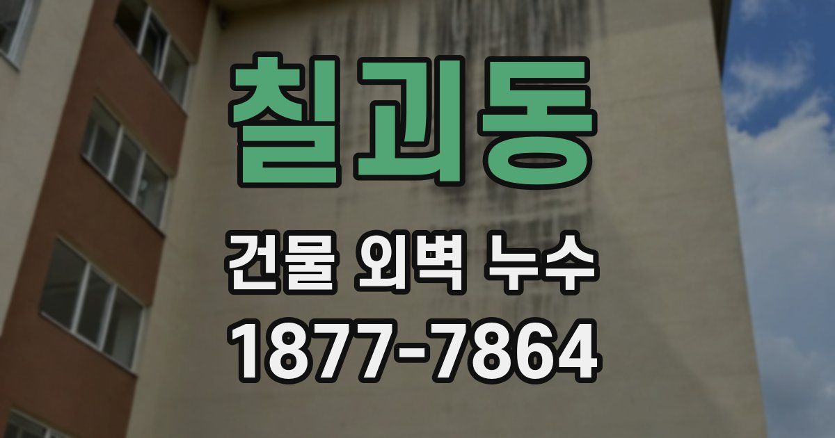 칠괴동 건물 외벽 누수