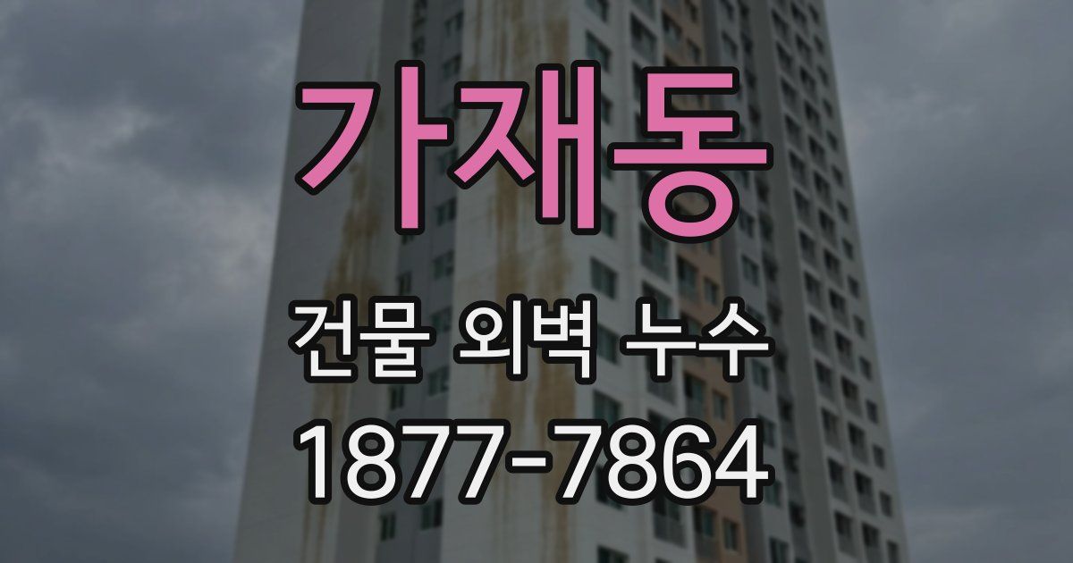 가재동 건물 외벽 누수