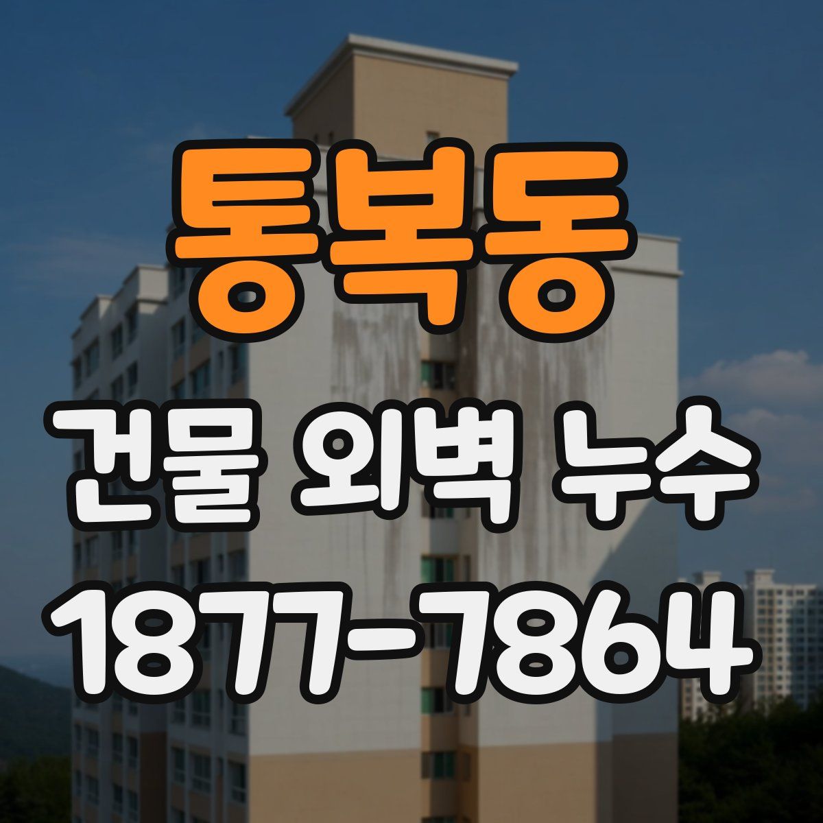 통복동 건물 외벽 누수